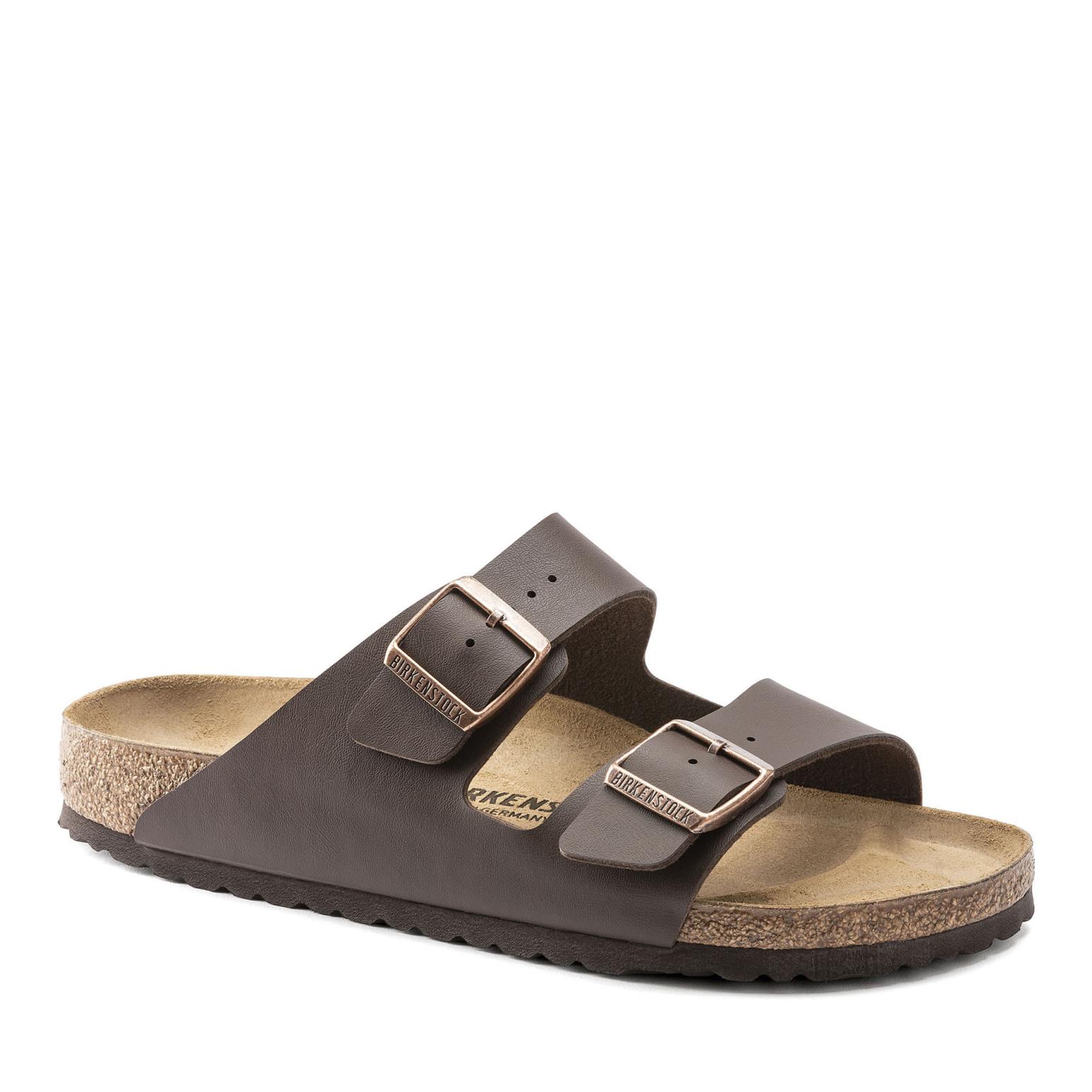 Birkenstock Arizona Birko Flor Dark Brown Regular Width